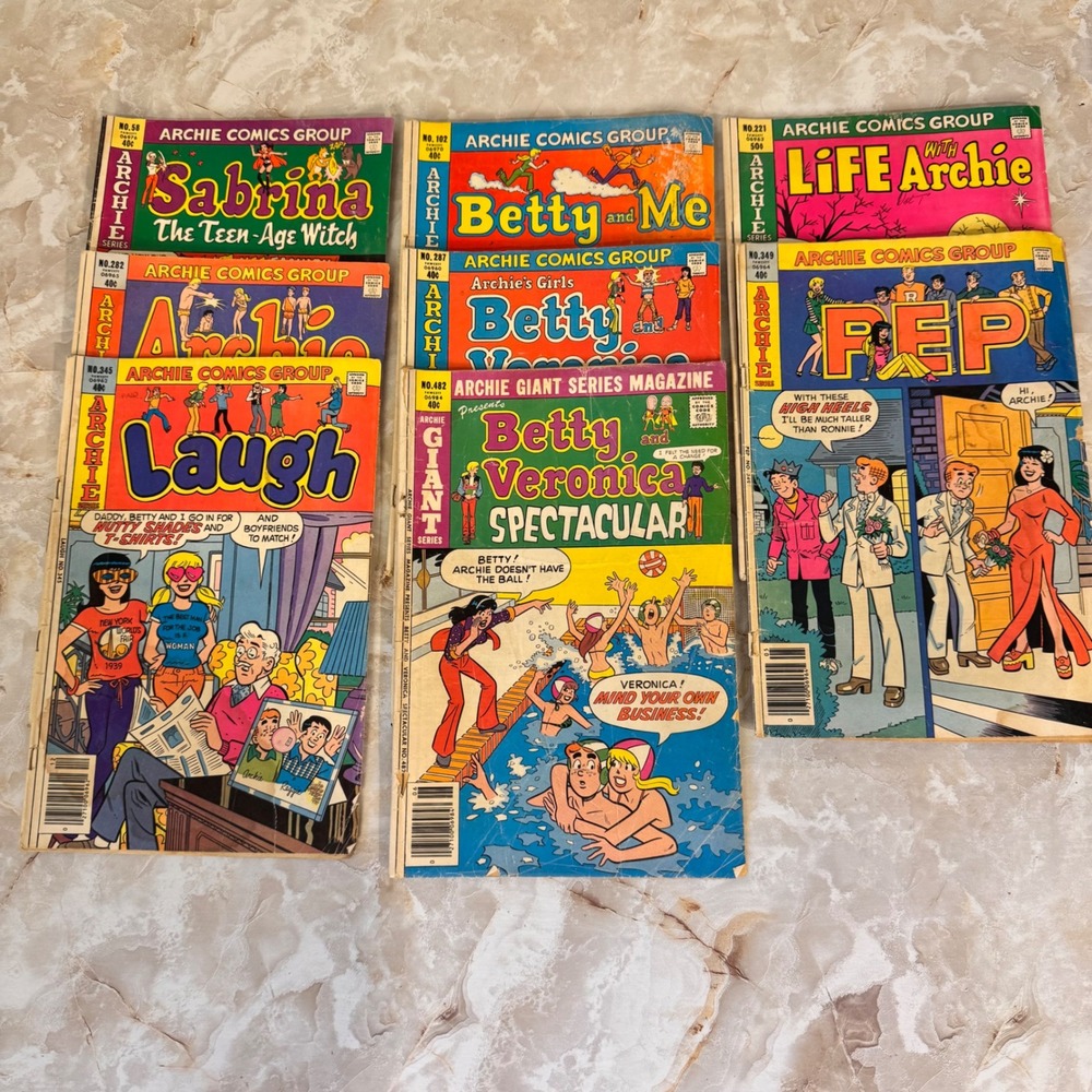 Archie Comics Group Vintage Comic Book Bronze Age Retro 8pc Lot 70s-80s